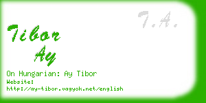 tibor ay business card